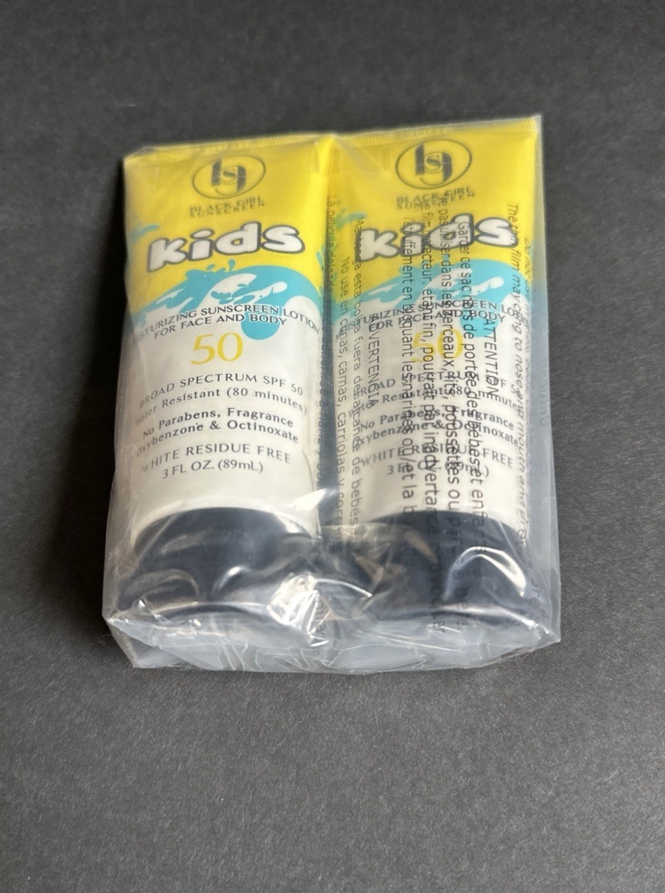 Black Girl Sunscreen Kids Broad Spectrum SPF 50 - 3oz | Pack of 2 | New 07/26