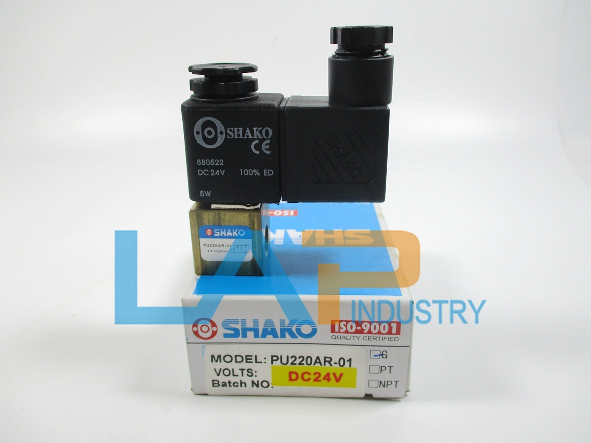 1PCS New For SHAKO PU220AR-01 DC24/220V Two-port two-position Solenoid Valve