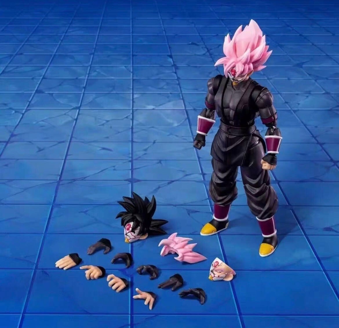 custom 1/12 shf  Black Goku Zamasu  goku Action Figure Demoniacal Fit