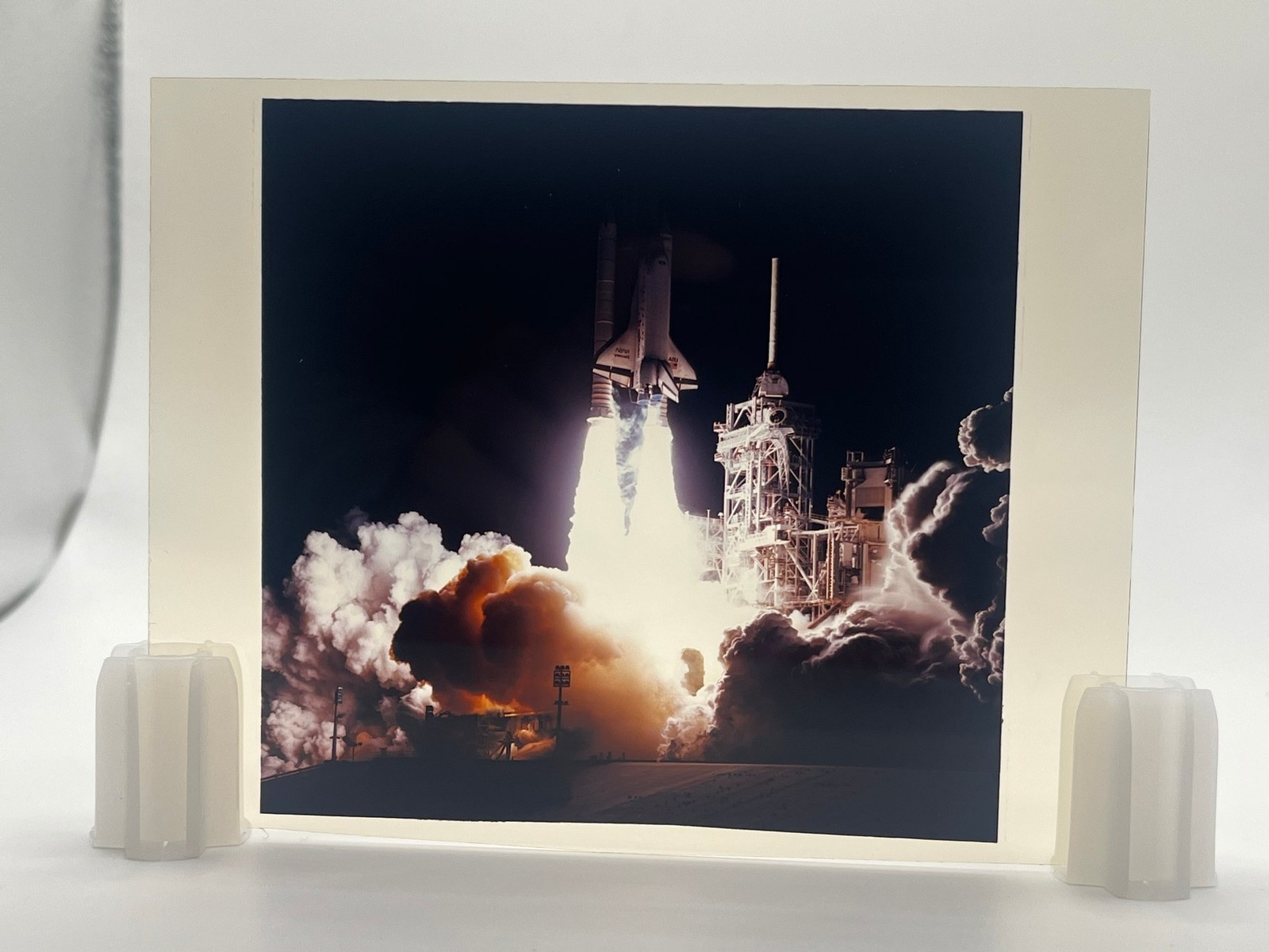 STS-56 Night Launch 1993 - Original 4x5 NASA Photo Transparency