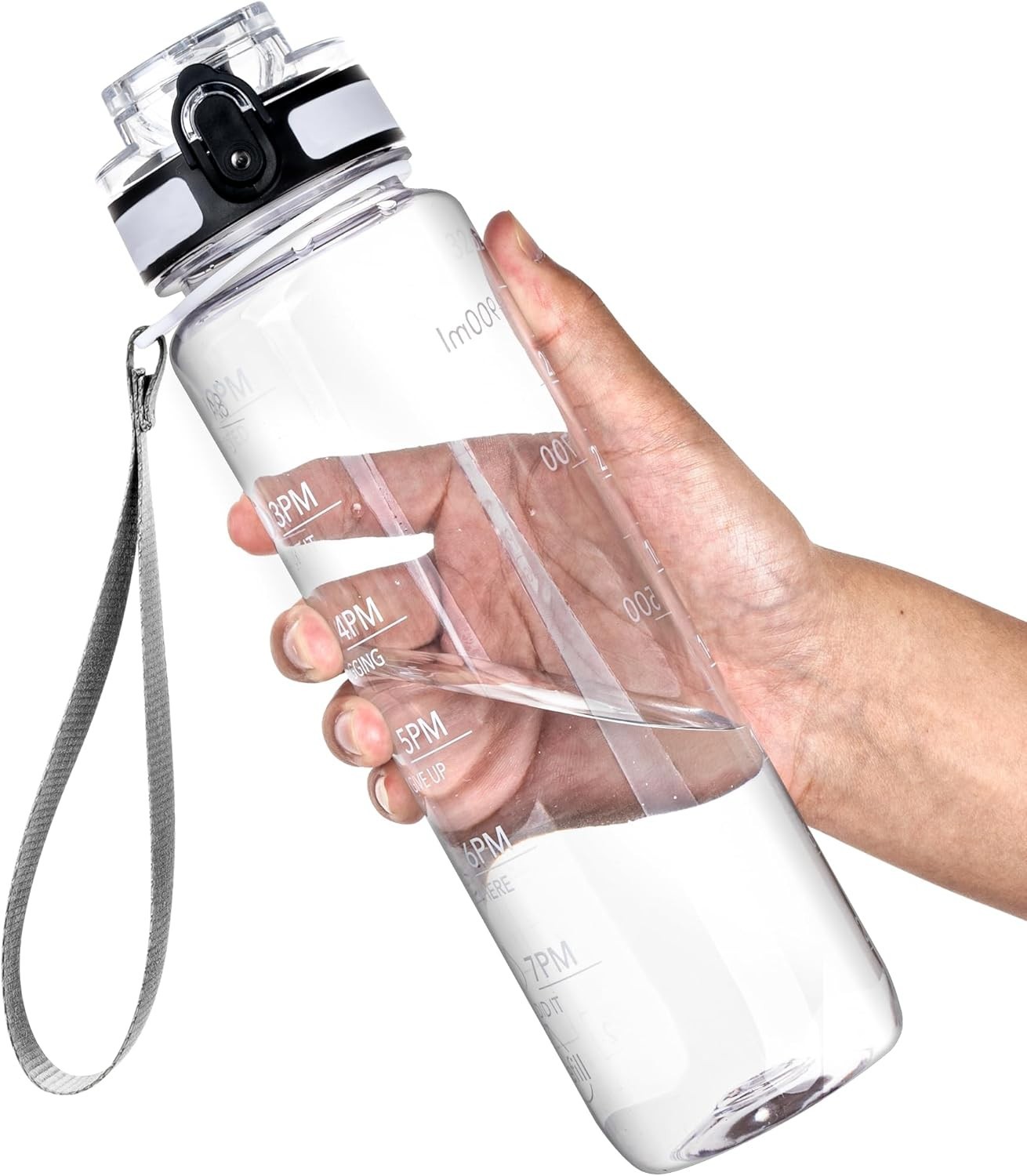 32 Oz Clear Tritan Water Bottle with Chug Lid, Bpa-Free, Wide Mouth, Leak Proof