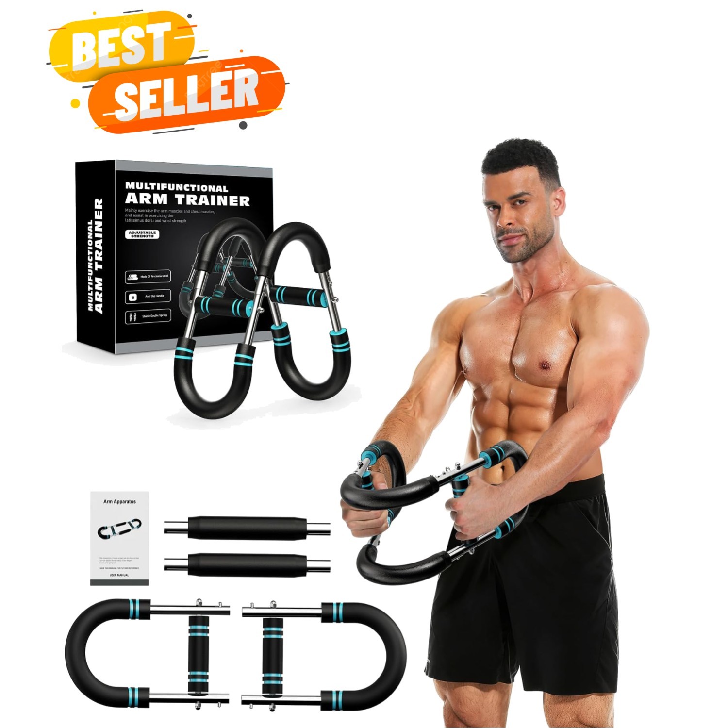 Portable Twister Arm Trainer with 5 Resistance Levels - Build Muscle Anywhere
