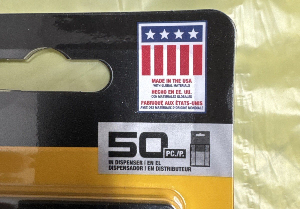 DEWALT Hook Blade 50-Pack Large Opening Thick Materials Roofing Shingle 11005