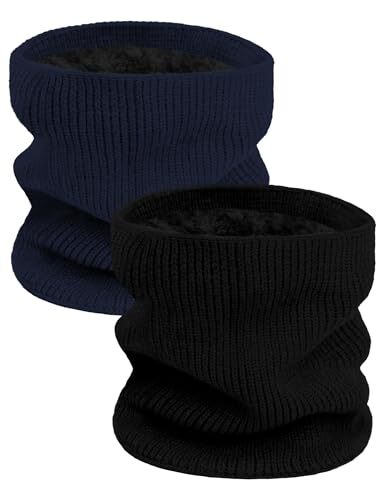 2 Packs Neck Warmer Gaiters for Men Women Winter Neck Scarves Fleece Cold Top
