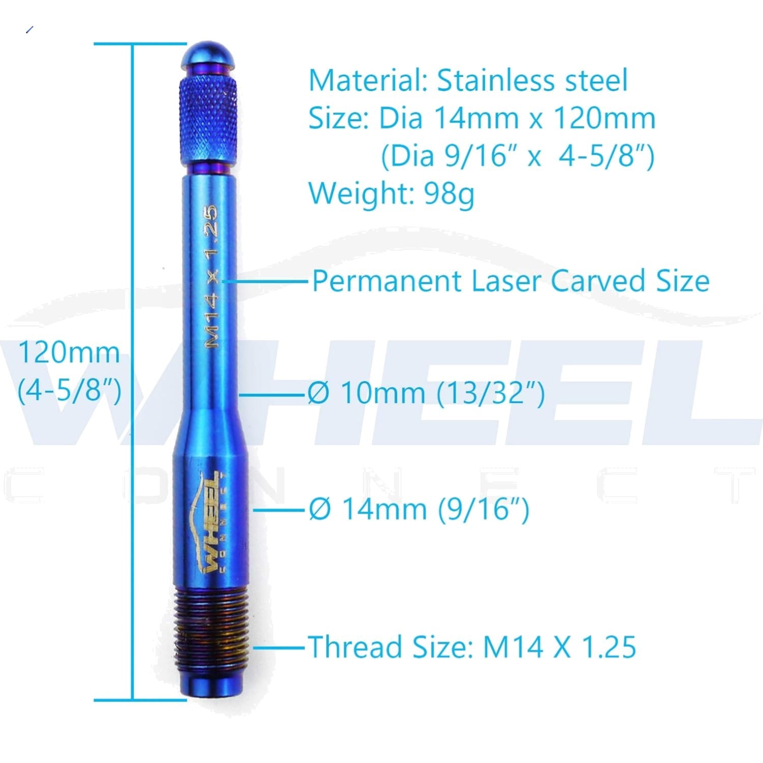 Wheel Alignment Pin, M14X1.25 Wheel Hanger, Rim Stud Pilot Pin,Guide Studs. T...