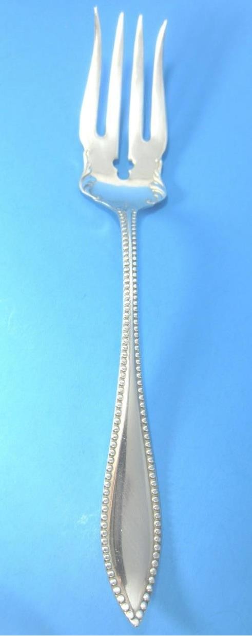 *Wm A. Rogers AA  BERKLEY  Salad Server Fork  Vintage Silverplate 8 1/2" 1929