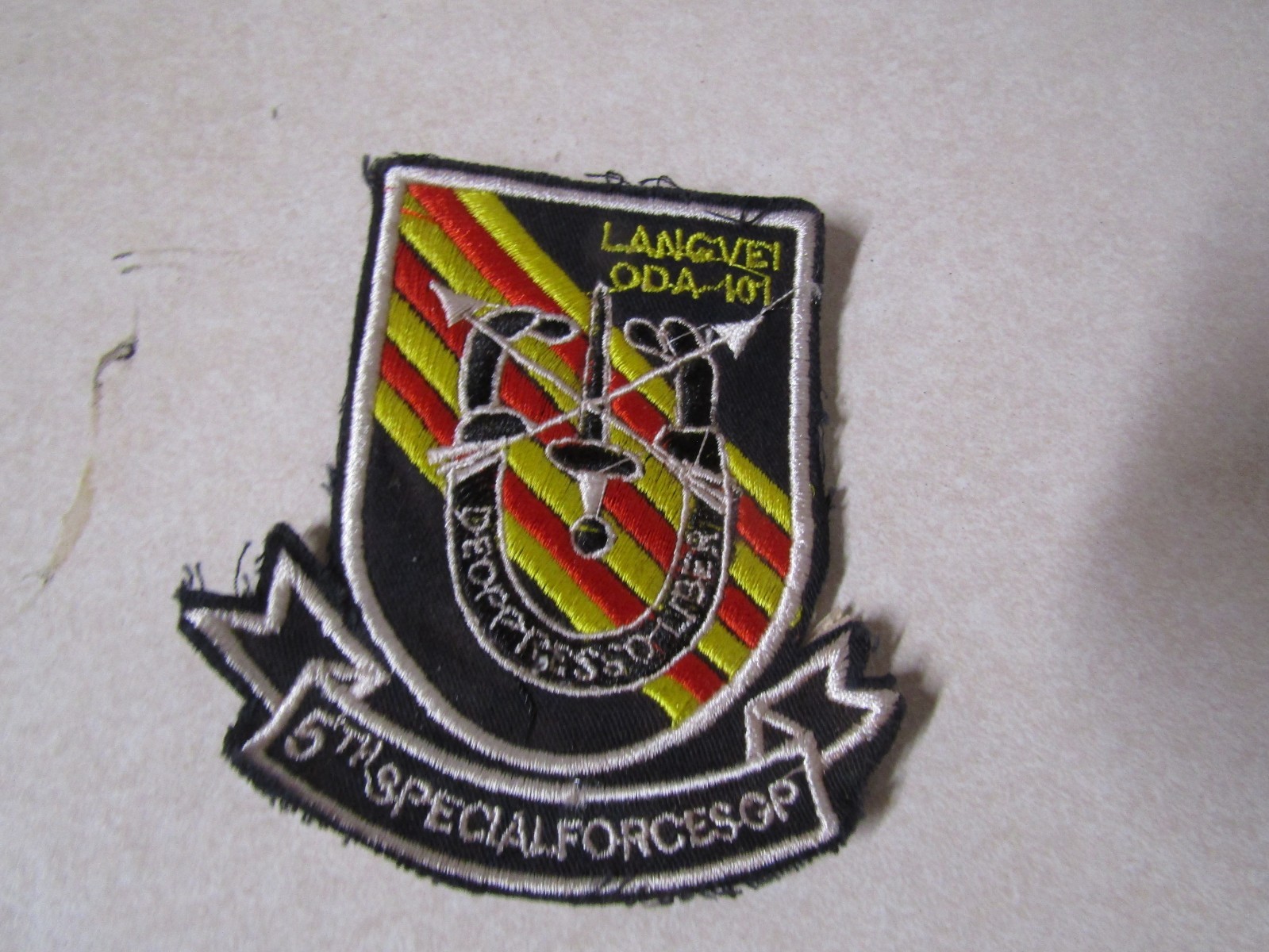 MILITARY PATCH OLD VIETNAM ERA 5TH SPECIAL FORCES GROUP LANGVEI ODA-101