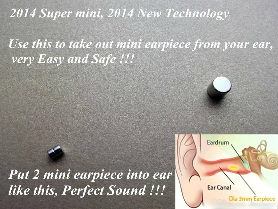 5 Pcs Wireless Magnetic Earpiece MIC In-Ear Smallest Earphone Super Mini