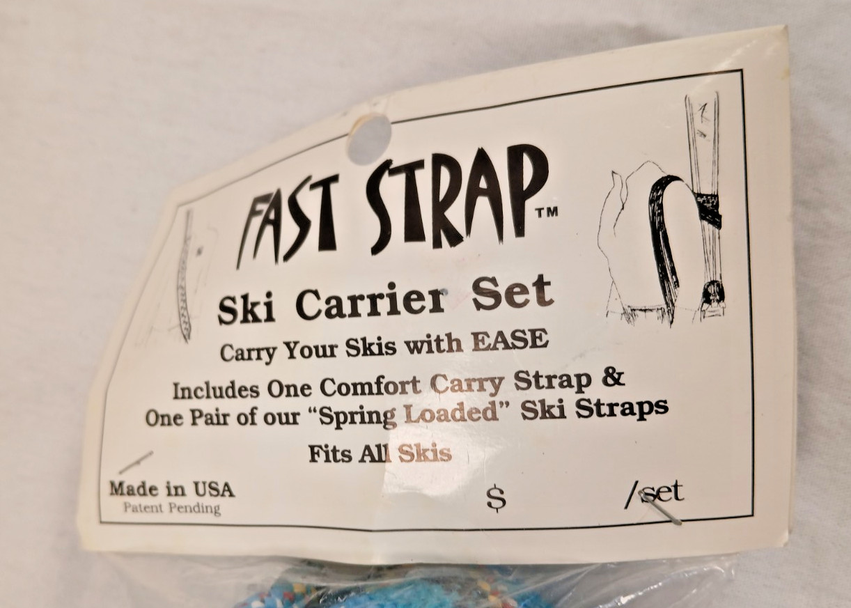 Fast Starp Ski carrrier set, geometeric patten, NIB
