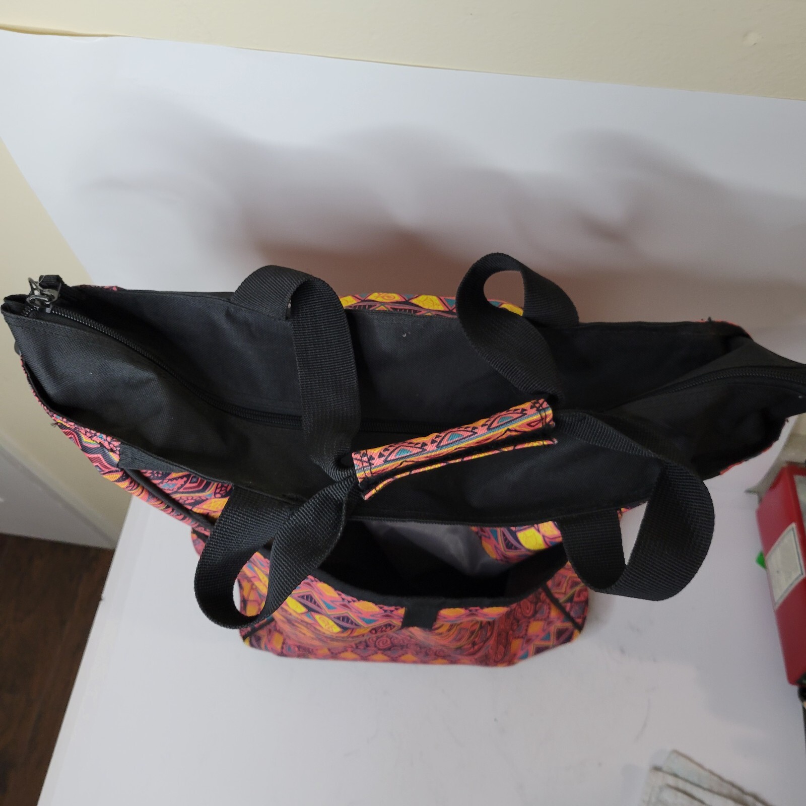 Dadamo Rolling Travel Bag With Aztec Print & Retractable Handle