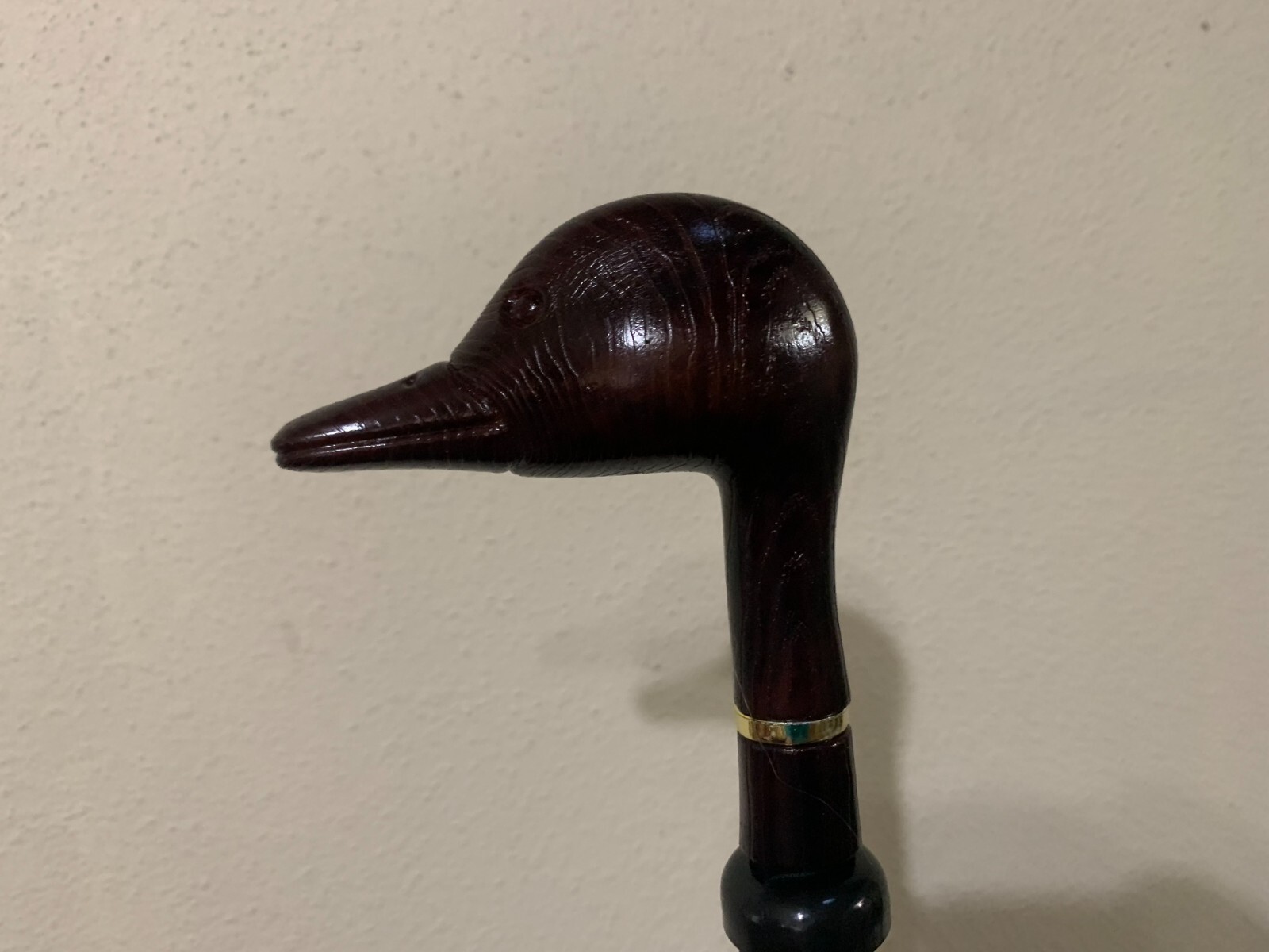 Aramis Fowl Weather Friend Duck Head Handle Nylon Burgundy Black 37" NWT
