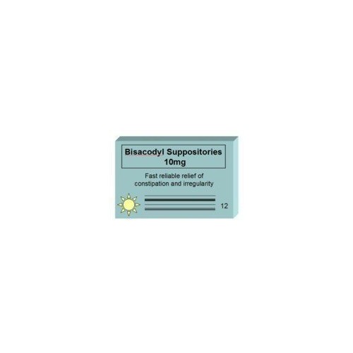 Paddock Bisacodyl 10mg USP Suppository Stimulant Laxative Gentle Relief 12 ct