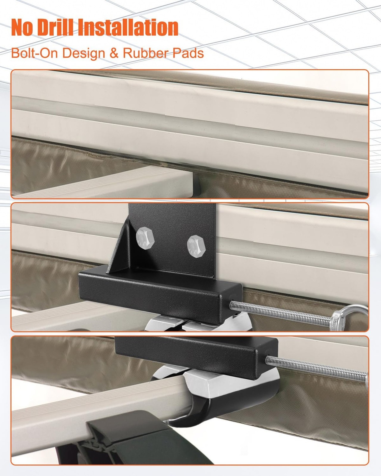 Upgraded Triangular Reinforcement Universal Roof Rack Mounting Brackets for A...