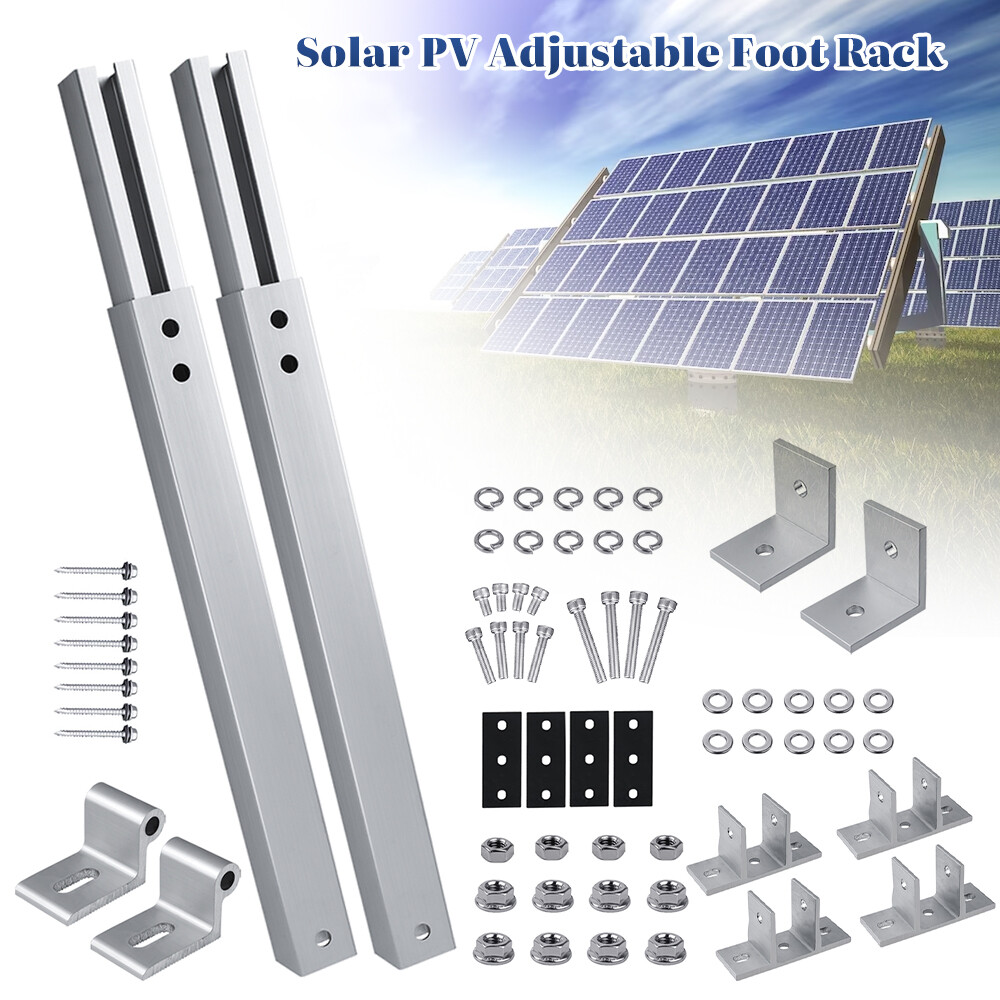 Solar Panel RV Tilt Mount Brackets Rooftop Flat Surface Adjustable Frame Home US