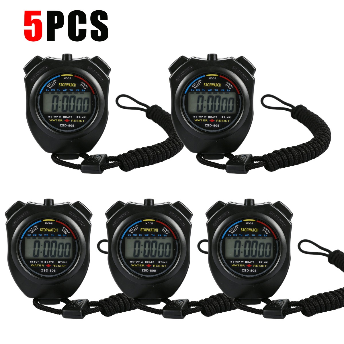 Stopwatch Digital LCD Sports Counter Timer Watch Handheld Countdown Stop Timer