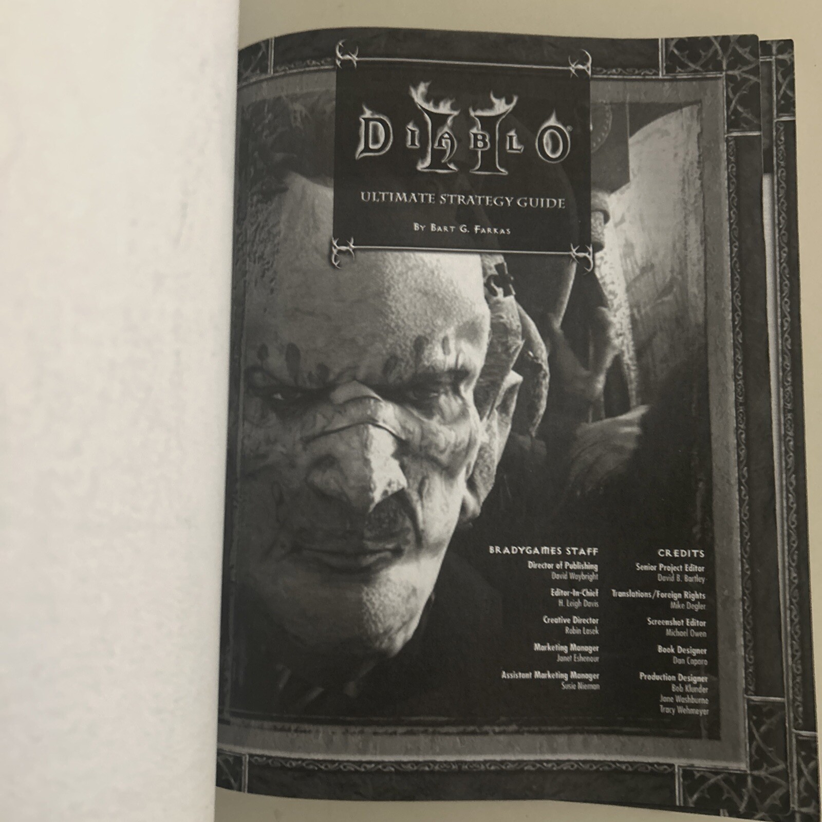 2001 Diablo II (2) Ultimate Strategy Guide Brady PC Blizzard Entertainment