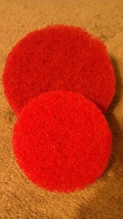 SCRUB BUFF CLEANING PAD , 3IN. AND 4.5IN.RED,  more than 10 available