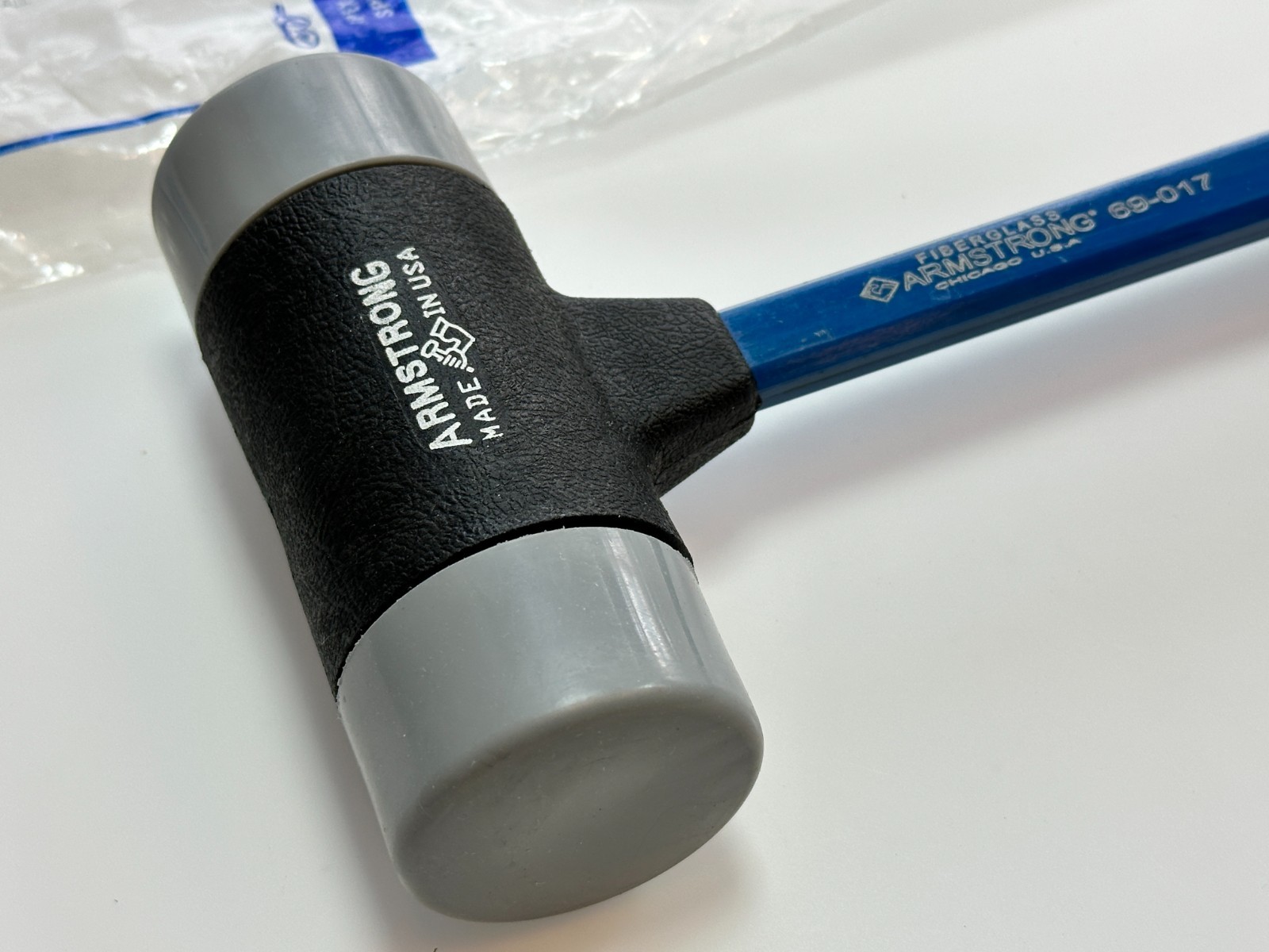 NOS Armstrong Tools USA 2" Soft Face Interchangeable Hammer, Grey Super Soft Tip