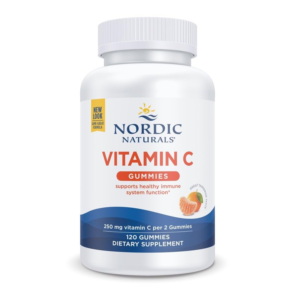 Nordic Naturals Vitamin C Gummies, Tart Tangerine - 120 120 Count (Pack of 1)
