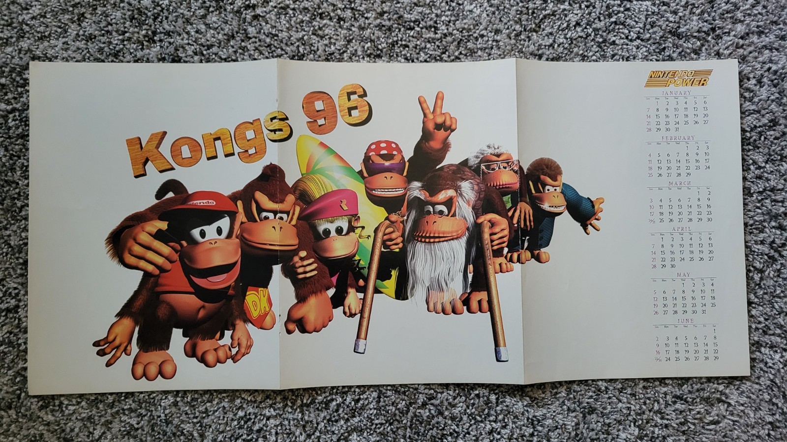 Nintendo Power Volume 80 Kongs '96 Poster