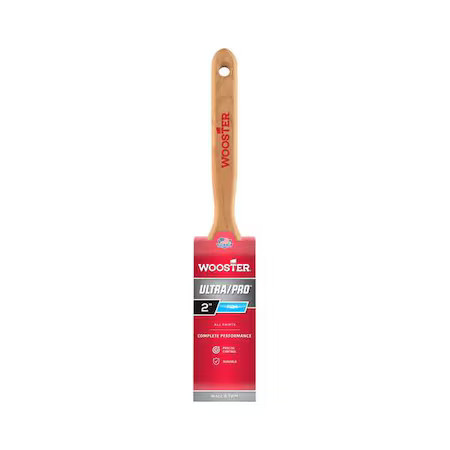 Wooster 4175-2 2" Flat Sash Firm, Nylon/Polyester Bristle, Paint Brush, Wood