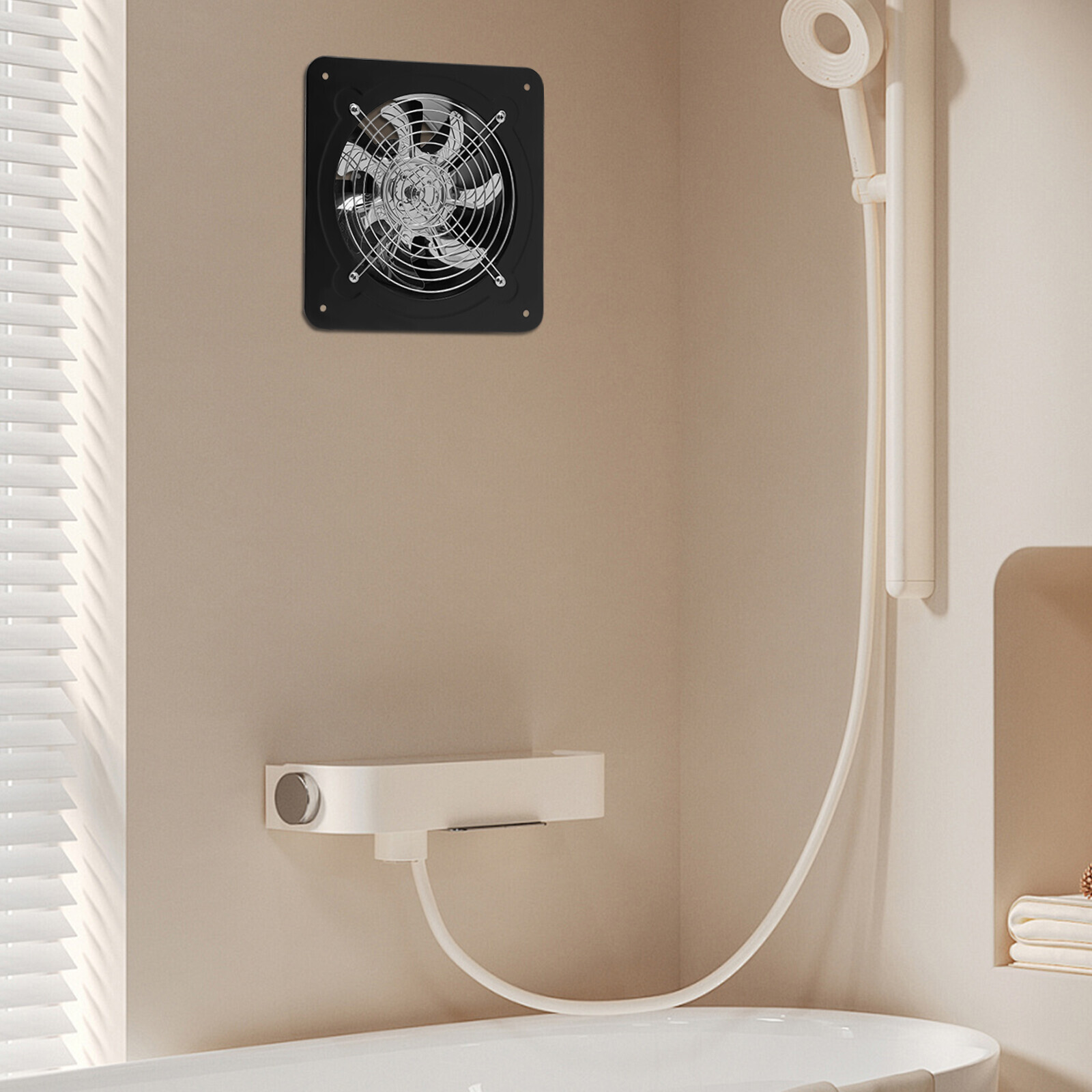 Exhaust Fan Wall/Window Mounted W/ Back-draft Damper for Kitchen Ventilation
