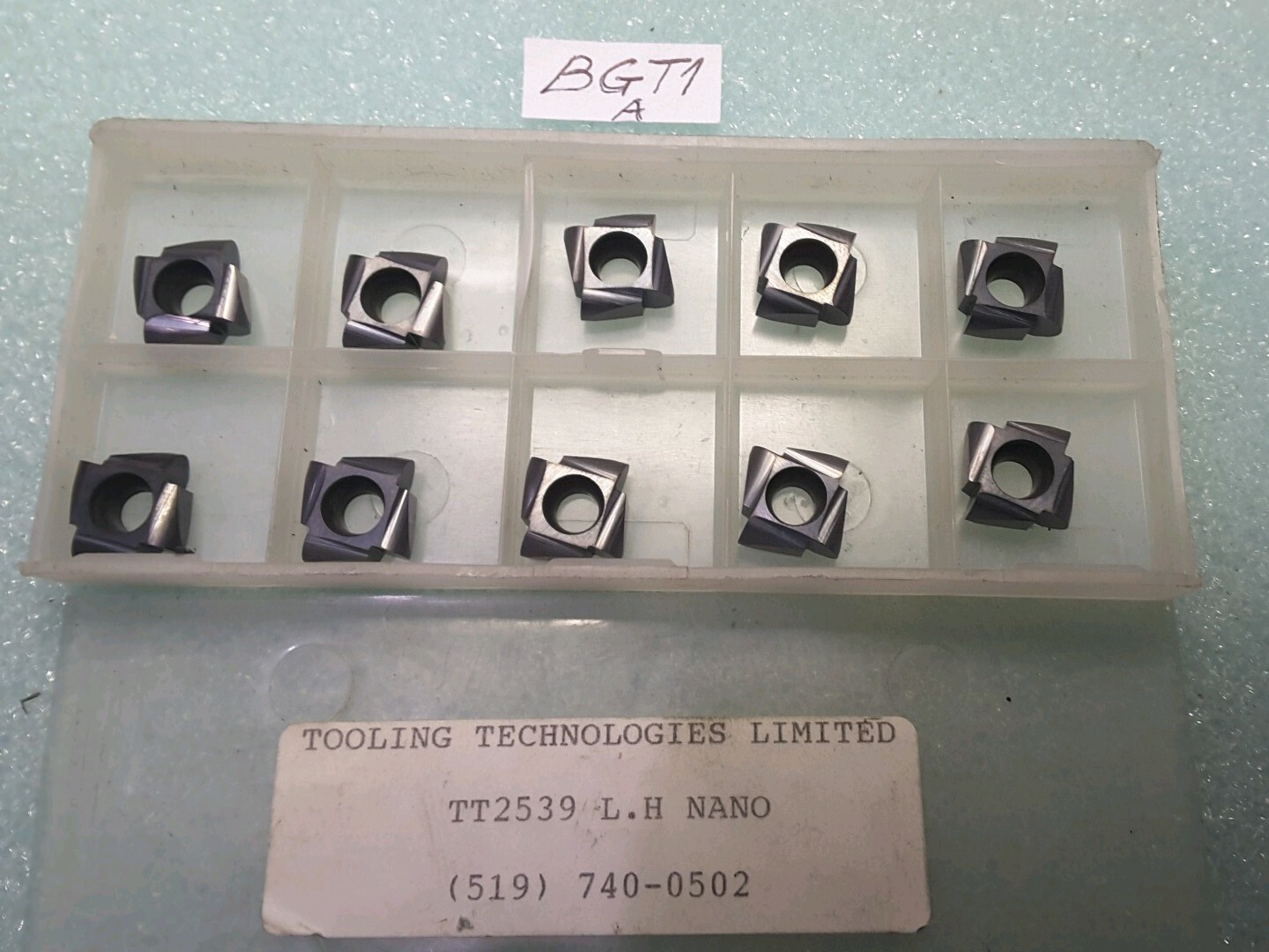 TOOLING TECHNOLOGIES  TT2539 L.H NANO   CARBIDE INSERTS   10 pcs