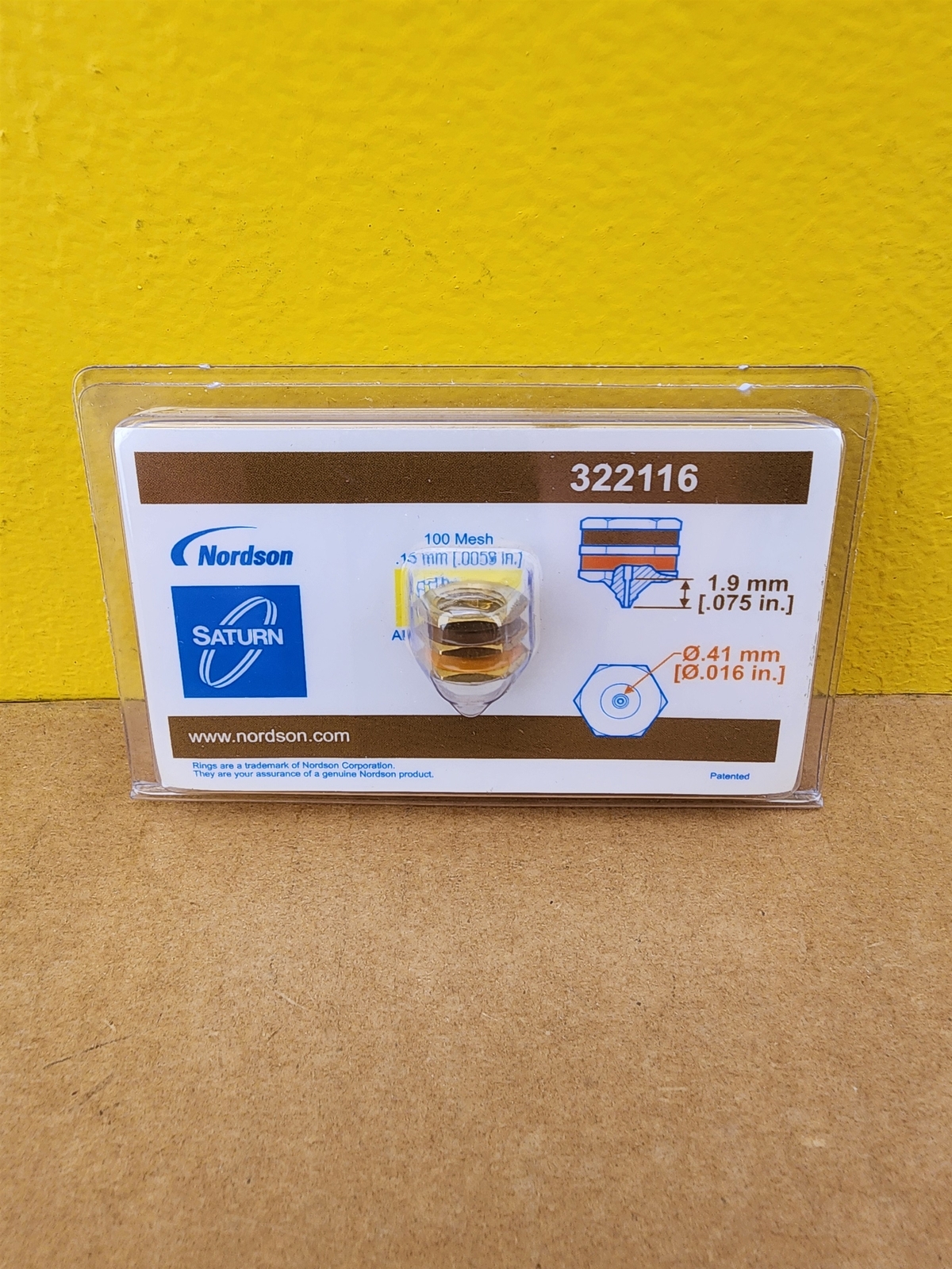 NEW FACTORY SEALED Nordson 322116 Saturn Hot Melt Nozzle .016 in.