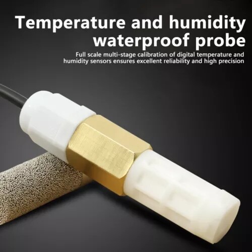 1X DC 5V-28V Temperature & Humidity Sensor PE Waterproof Probe RS485 US
