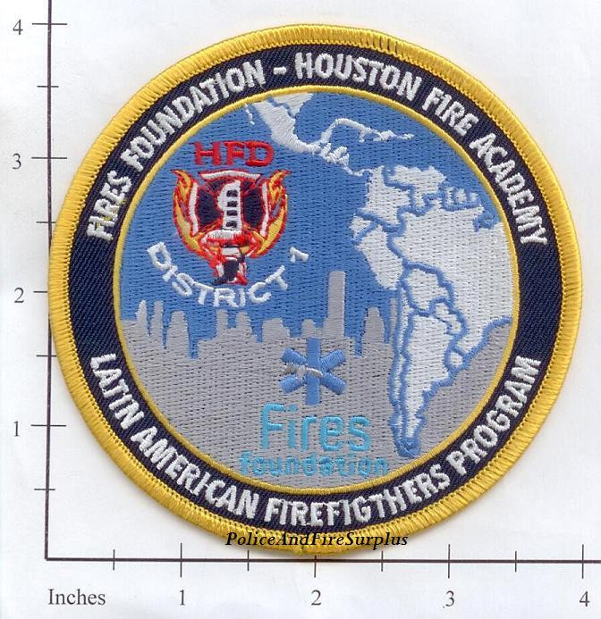 Texas - Houston Fire Dept Academy TX Fire Dept Patch Latin American Firefighters
