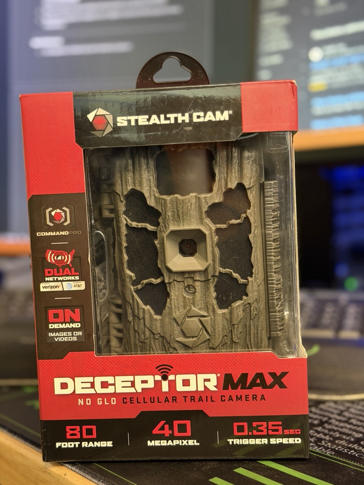 Stealth Cam Deceptor Max No Glo Cellular Trail Camera 40MP 80ft AI Recognition