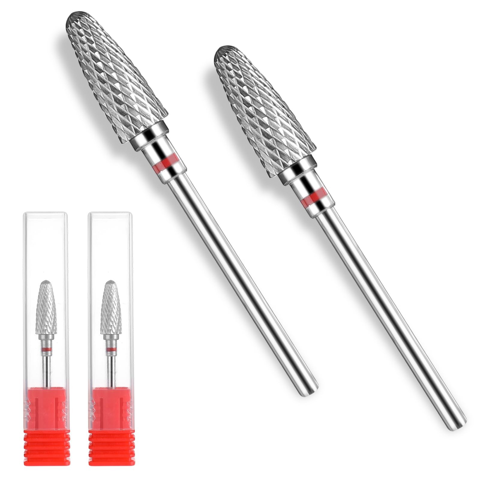 Safety Nail Drill Bits 2 Pcs Carbide Nail Drill Bit Remove Acrylic Hard Gels ...
