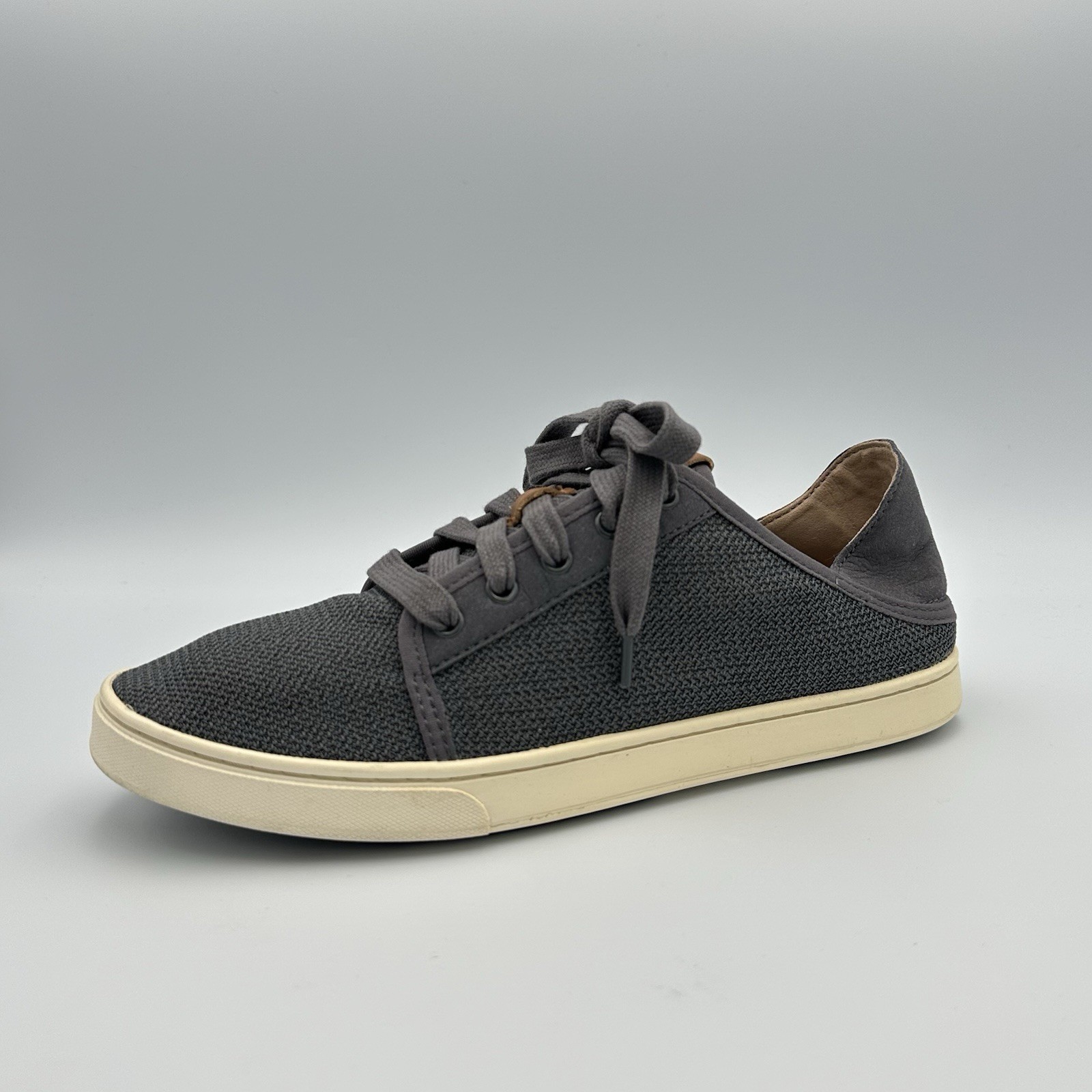 Olukai Pehuea Li Women’s Size 9 W Gray Sneaker Lace Up Mesh Low Top Casual Shoes