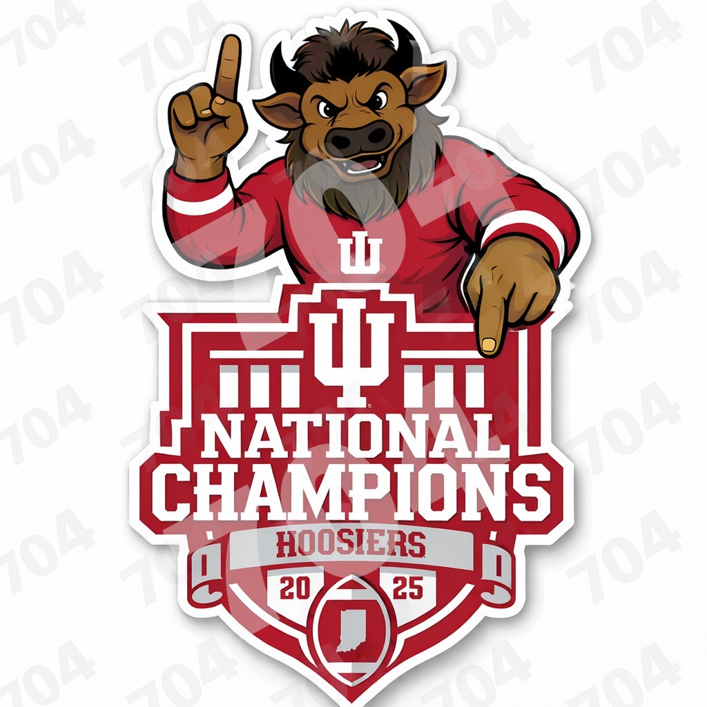 Indiana Hoosiers Football Decal NATIONAL Champions 2025 Sticker free ship