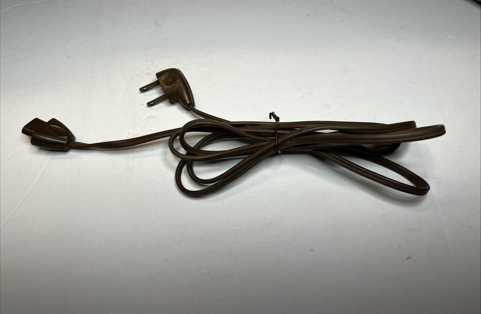 Vintage Brown Tube Radio /TV 2-Pin Replacement Cheater/Power Cord