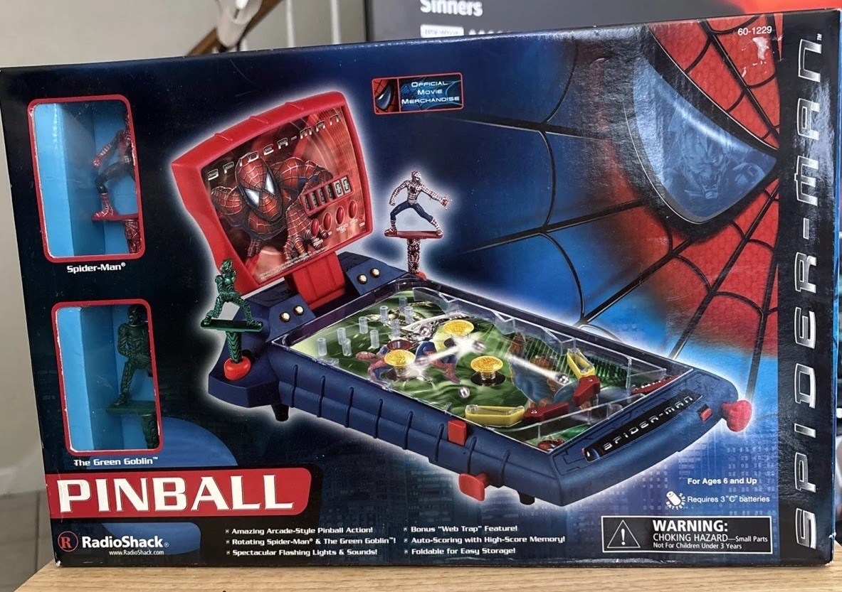 RadioShack 2002 Marvel Spider-Man Electronic Pinball Machine,