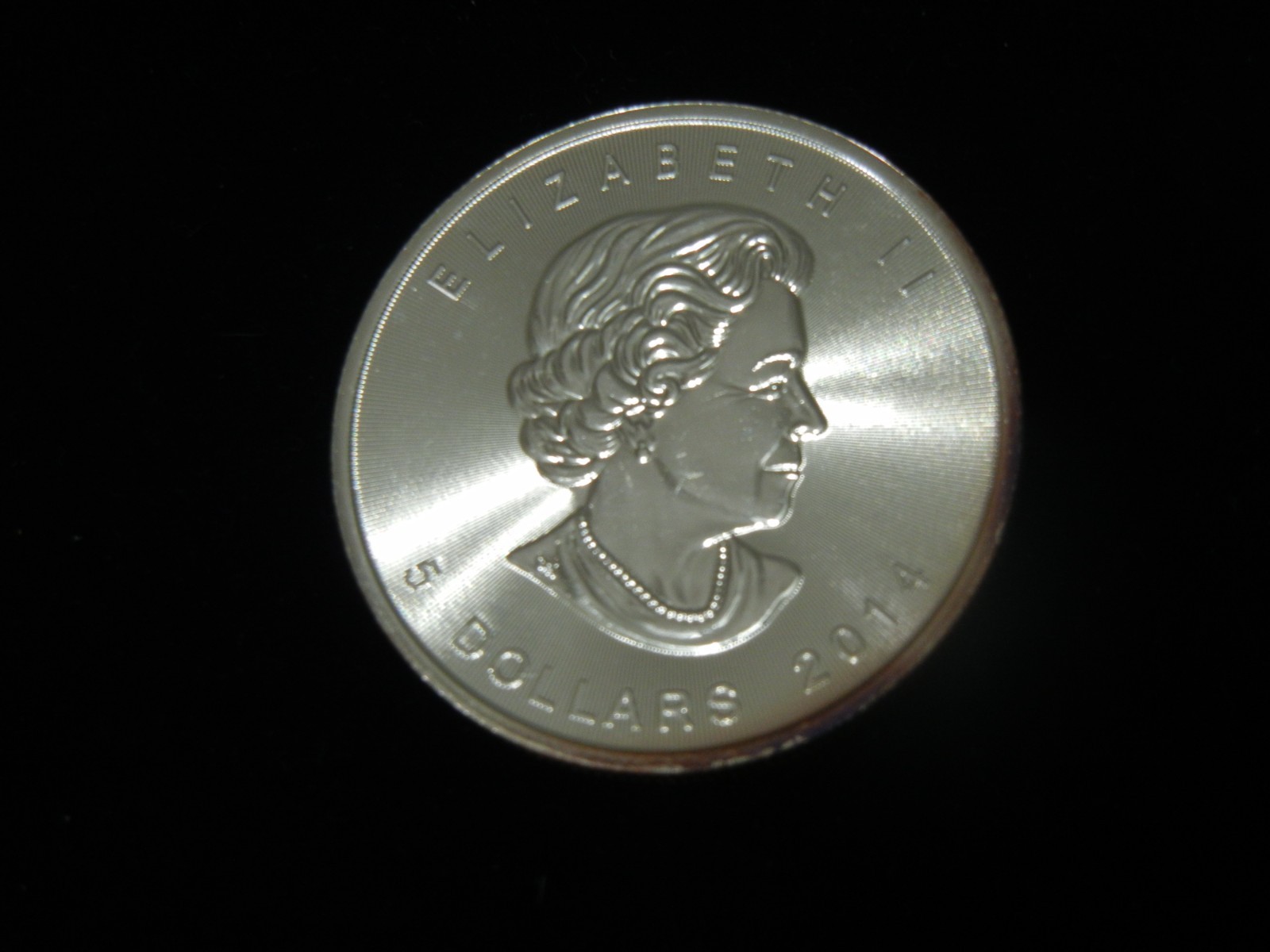 2014 CANADA MAPLE LEAF .999 SILVER FIVE DOLLAR ELIZABETH II