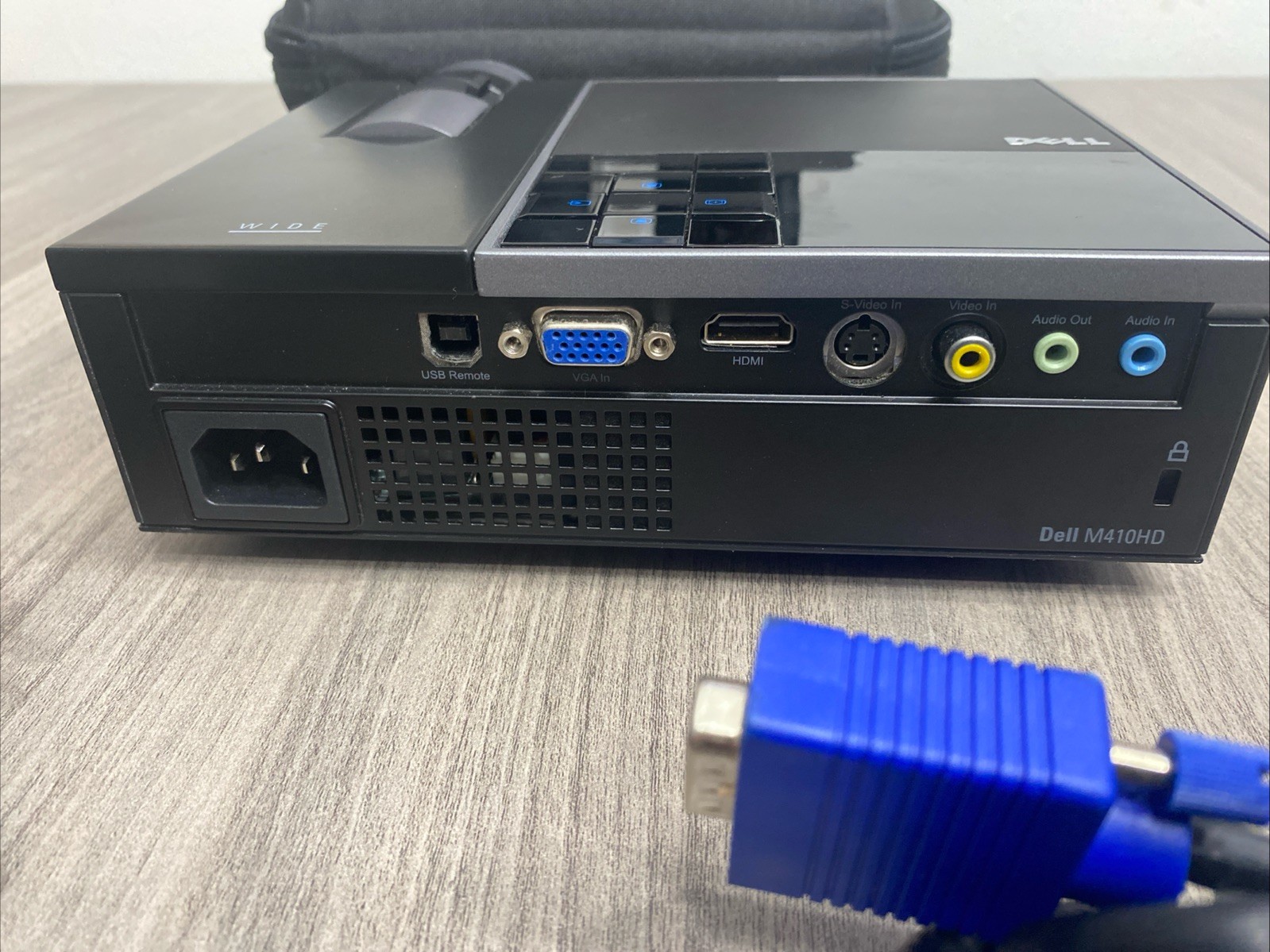 Dell Professional Portable Compact Projector W/Cables & Case M410HD Tested ✅
