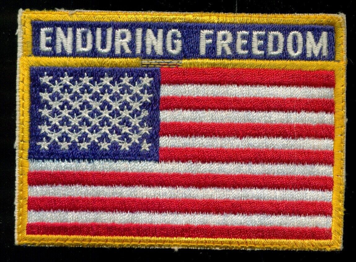 USAF USN US Army USMC American Flag Enduring Freedom Patch CT-5