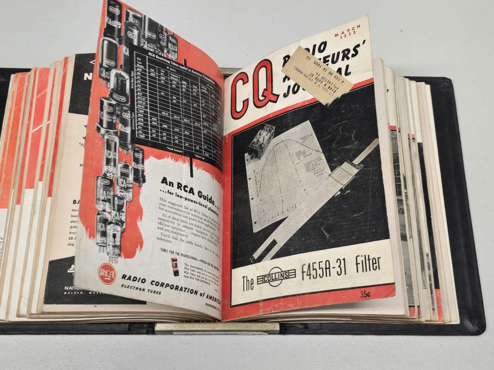 CQ Radio Amateurs Journal Magazines 1952-54 18x Volume Set Bound QST Binder READ