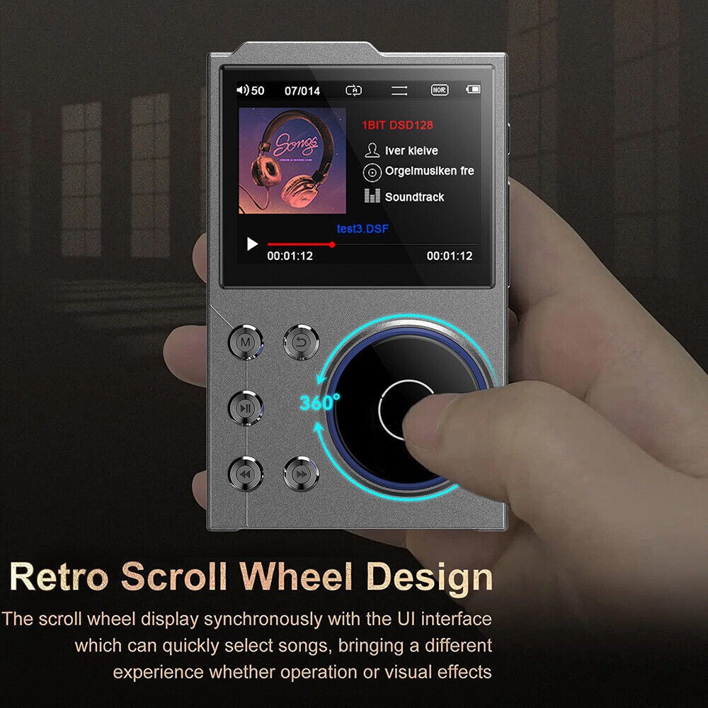 2.4" Bluetooth HiFi MP3 Player DSD High Resolution Digital Audio Music Player