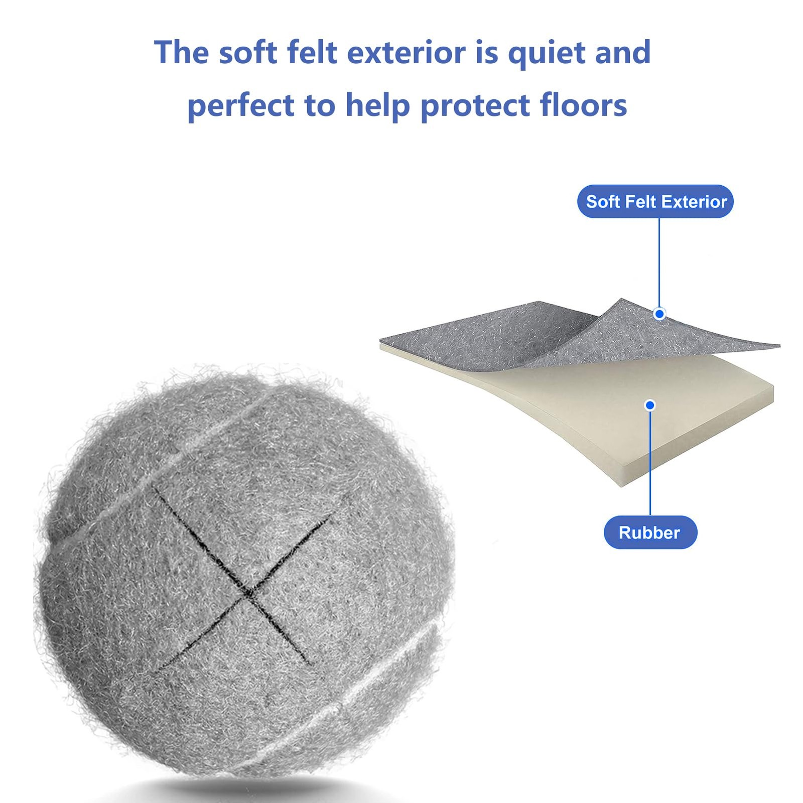 ZUJEAM Tennis Balls for Walkers, Pre Cut Walker Glide Balls for Chairs, Desks...