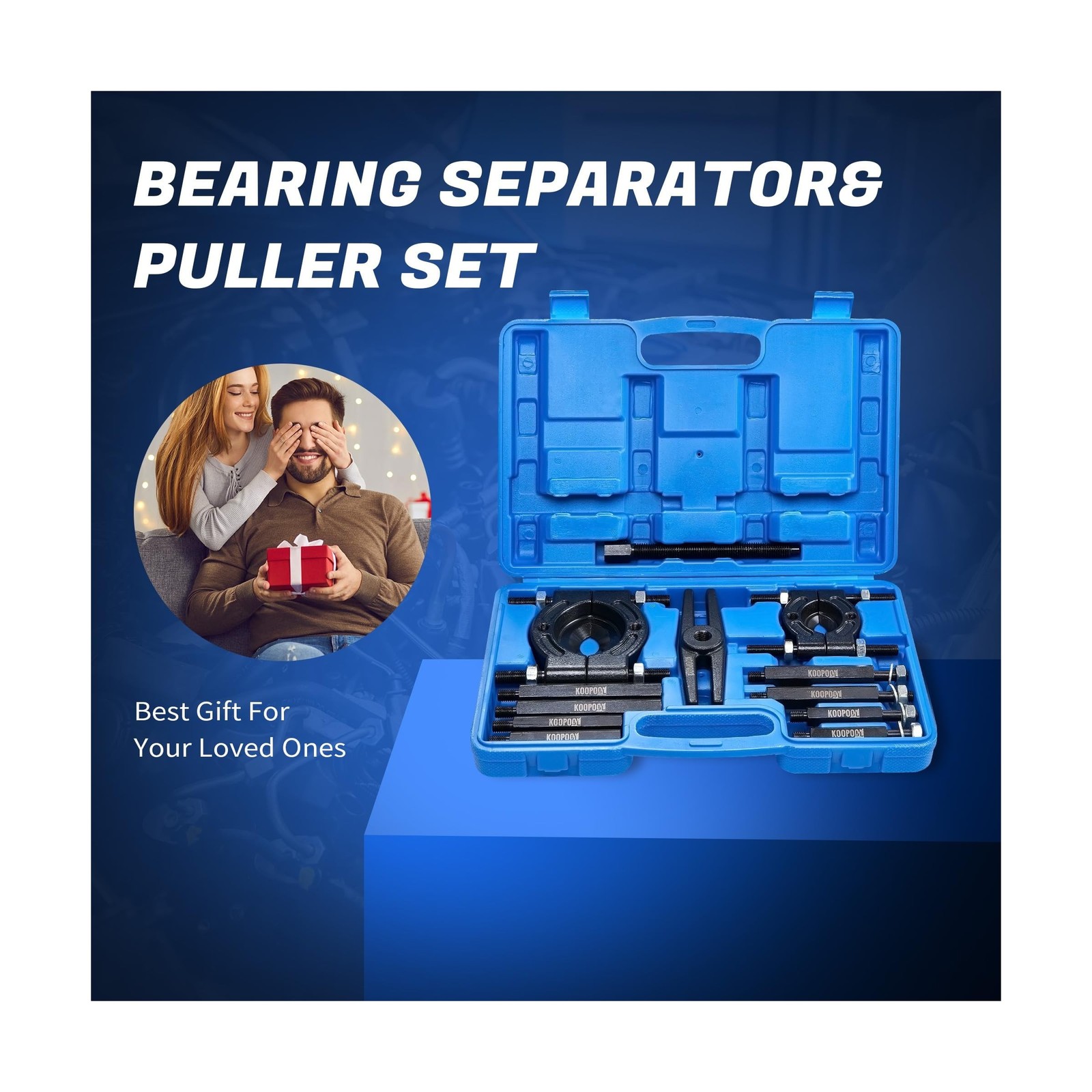 KOOPOOL 12-Piece Bearing Puller, Wheel Hub Puller Set, Wheel Bearing Removal ...