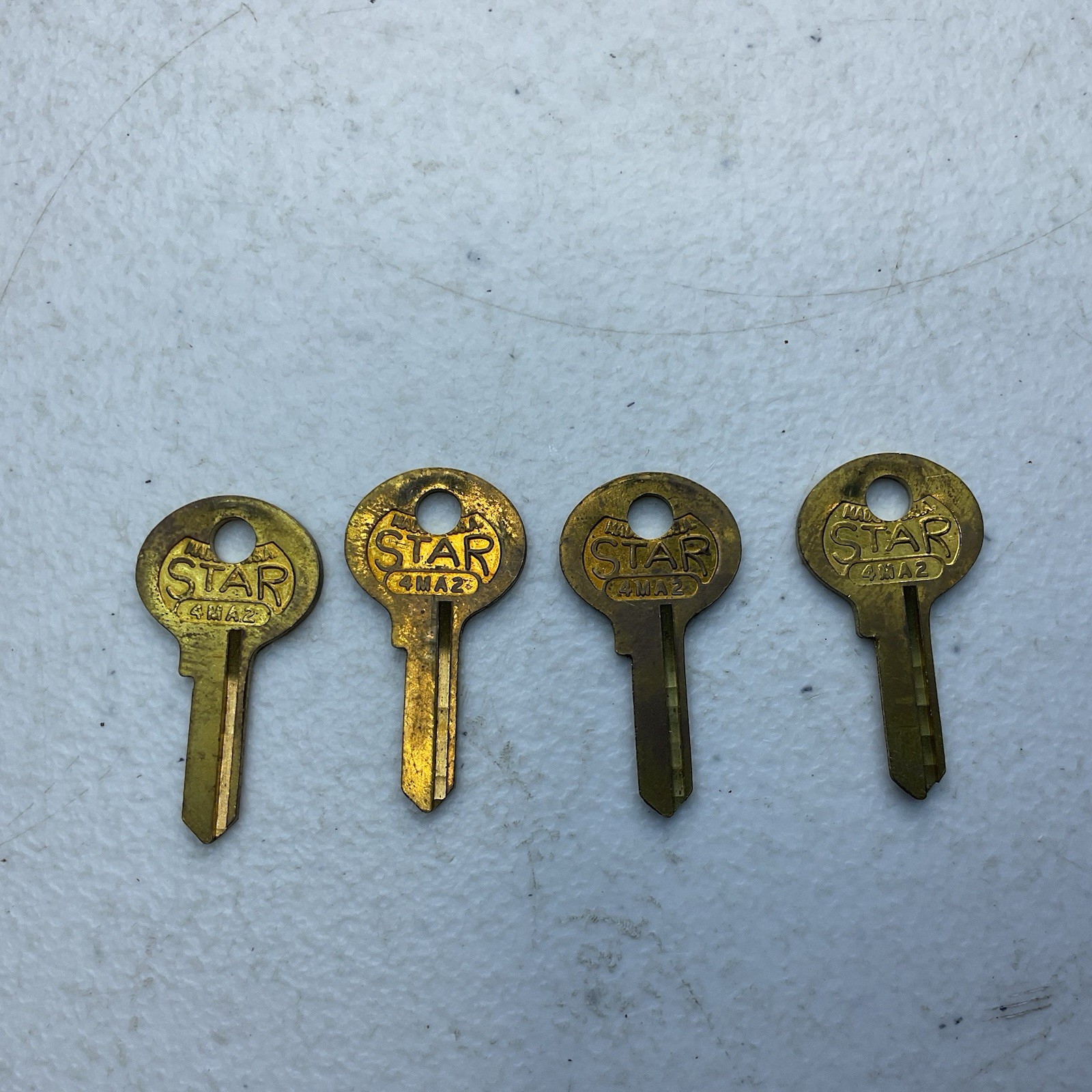 Lot Of 4 Star 4MA2 BRASS Key Blanks Locksmith