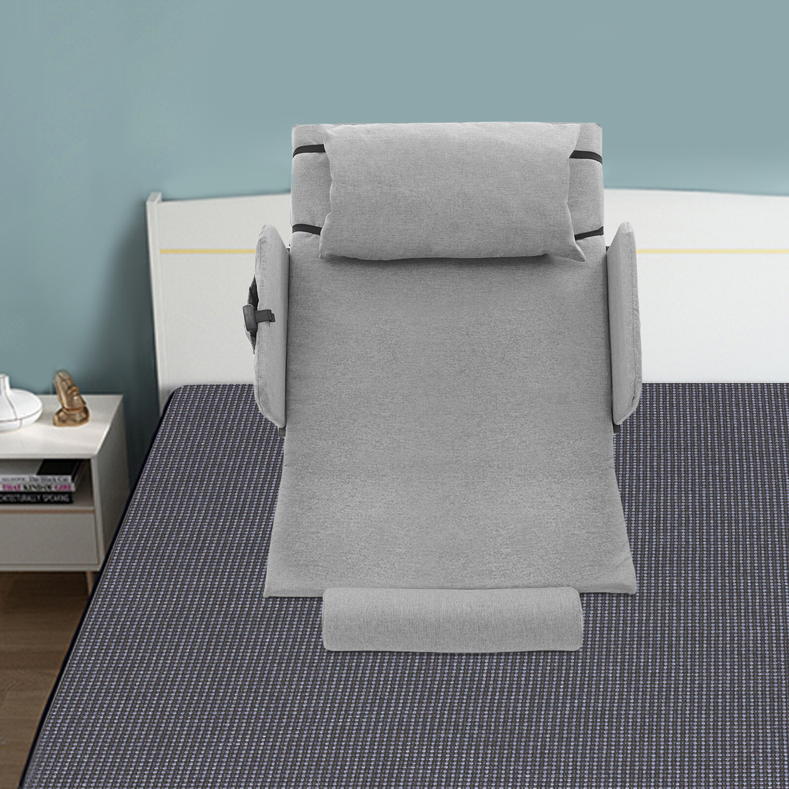 Grey Electric Lifting Adjustable Bed Back Rest Electric Lift Backrest Bed GIFT