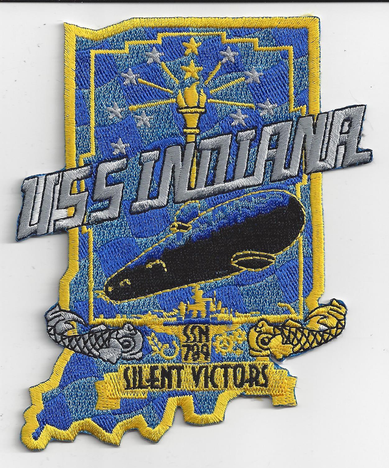USS Indiana SSN 780 Patch **** NEW DESIGN ****  C7270