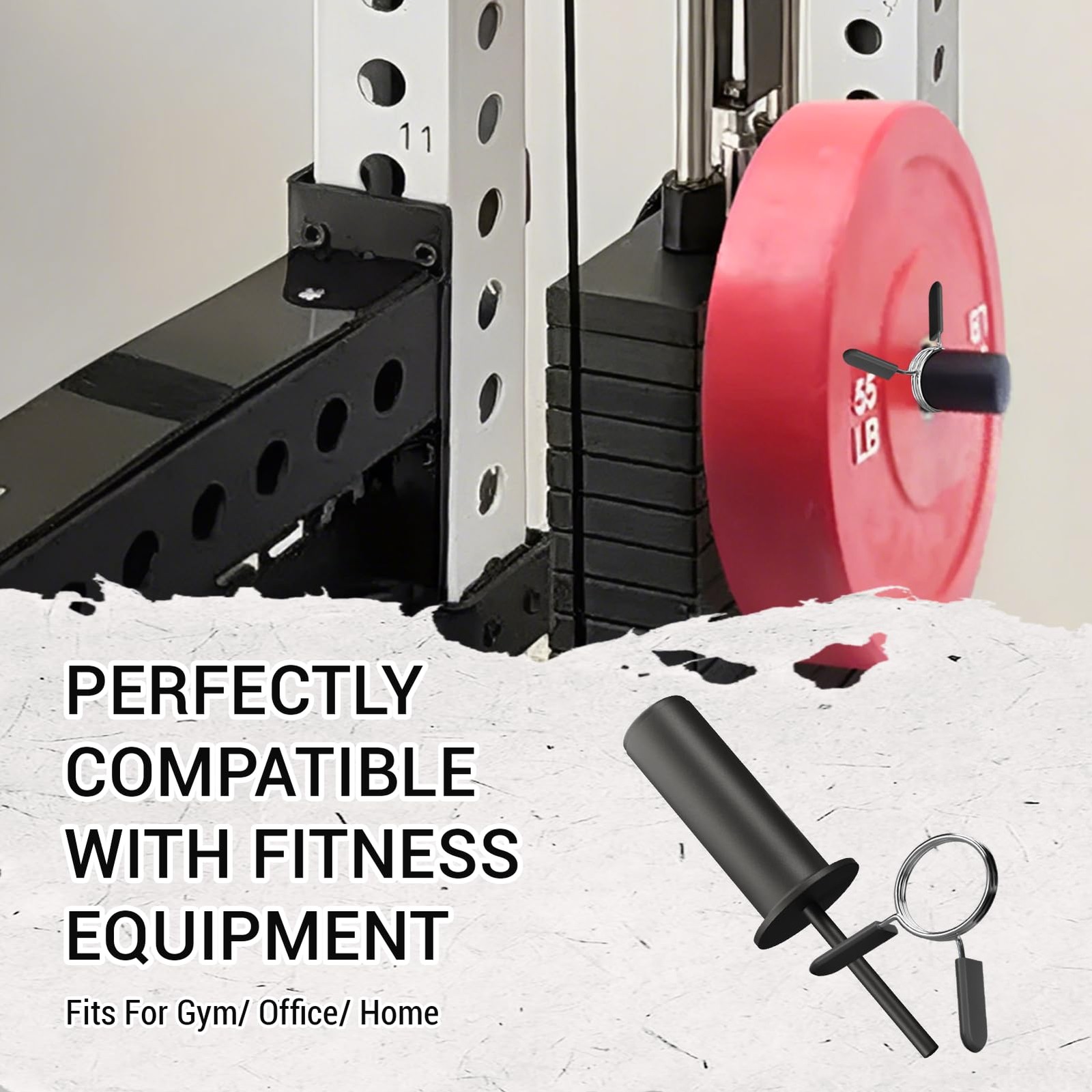Weight Stack Pin Extender With Spring Clip Collar Gym Machine Strength