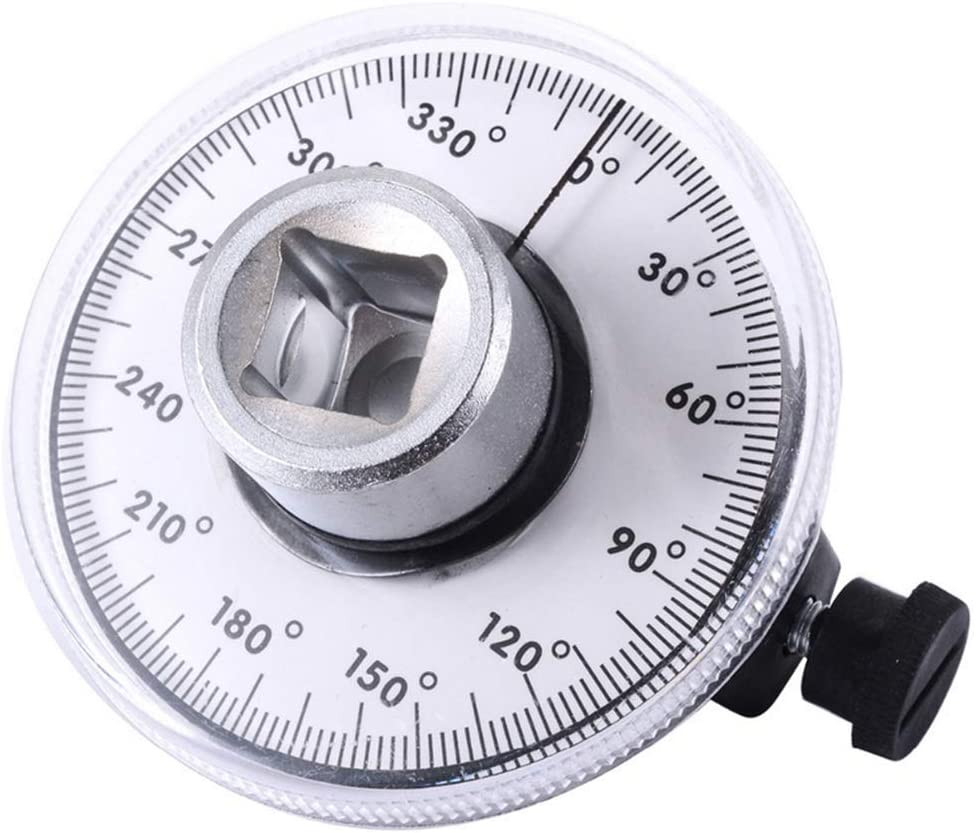 1/2 Inch Torque Wrench Angle Gauge Tool,360° Adjustable 1/2" Drive Torque Meter
