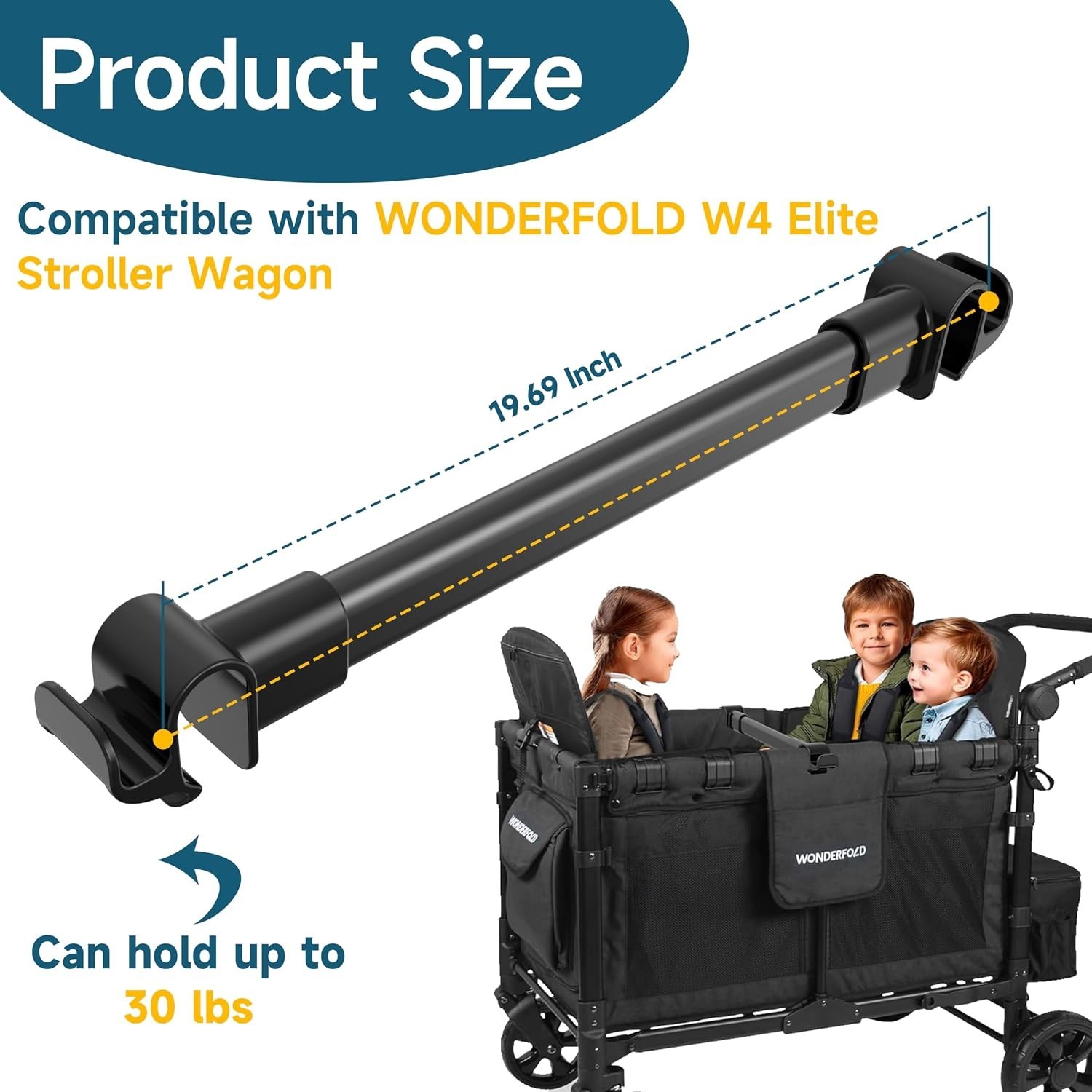 Wonderfold Wagon Accessories Pack - Support Bar + Tray