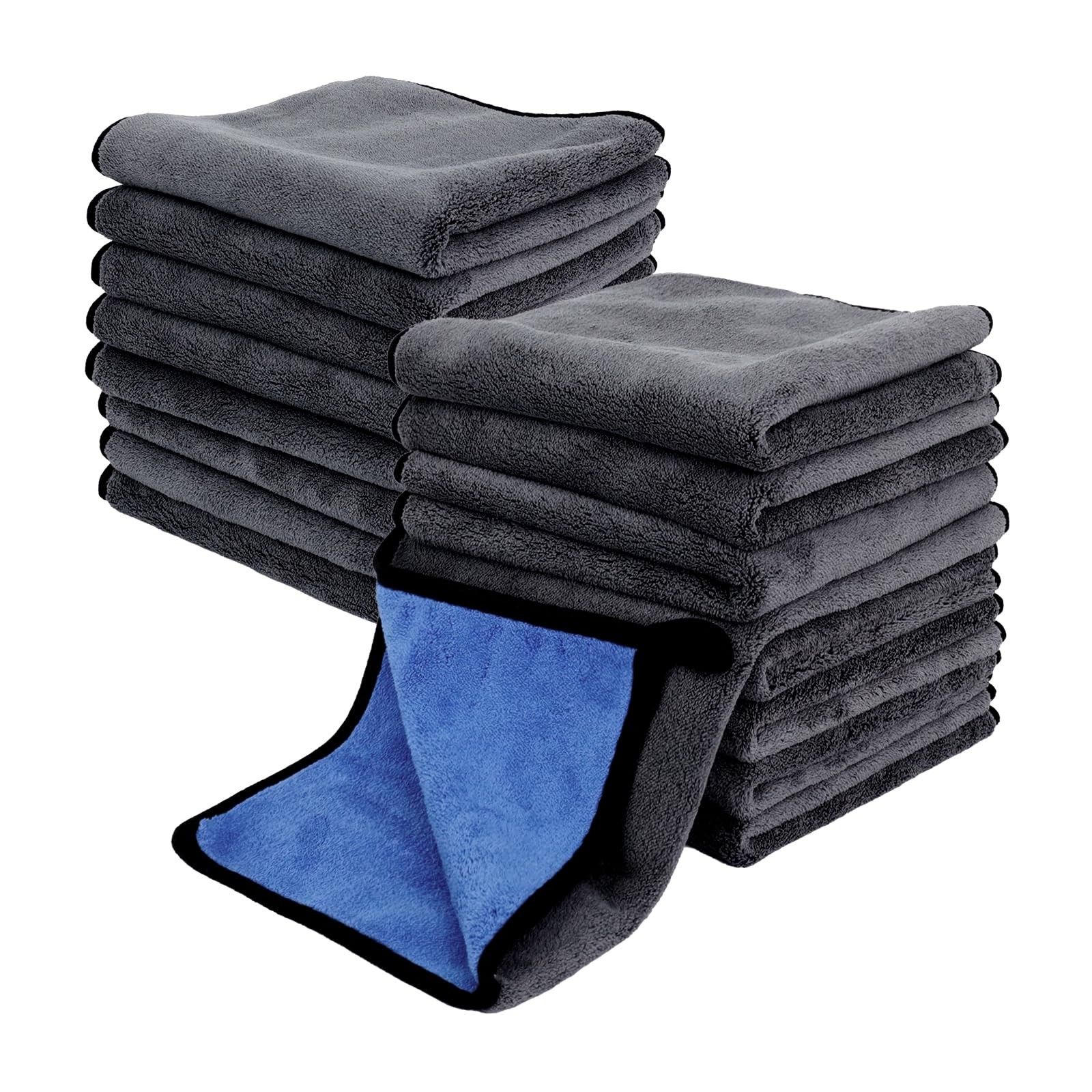 24 Pcs Microfiber Cleaning Towels 15.75 Inch Auto Detailing Absorbent Towels ...